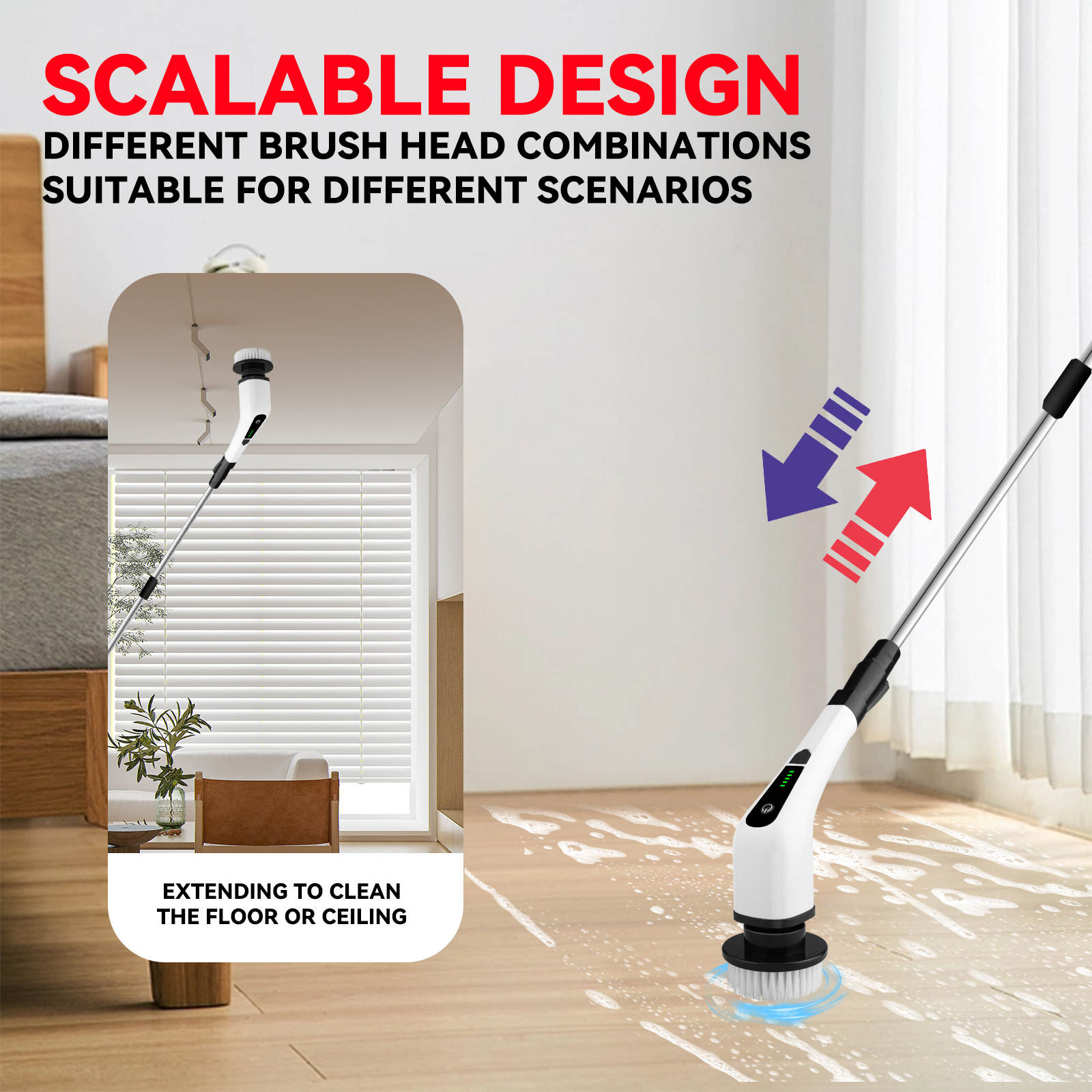 JOOWES Cordless Electric Spin Scrubber Brush