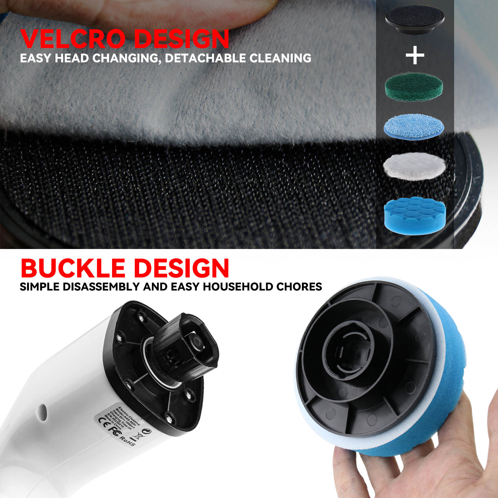 JOOWES Cordless Electric Spin Scrubber Brush