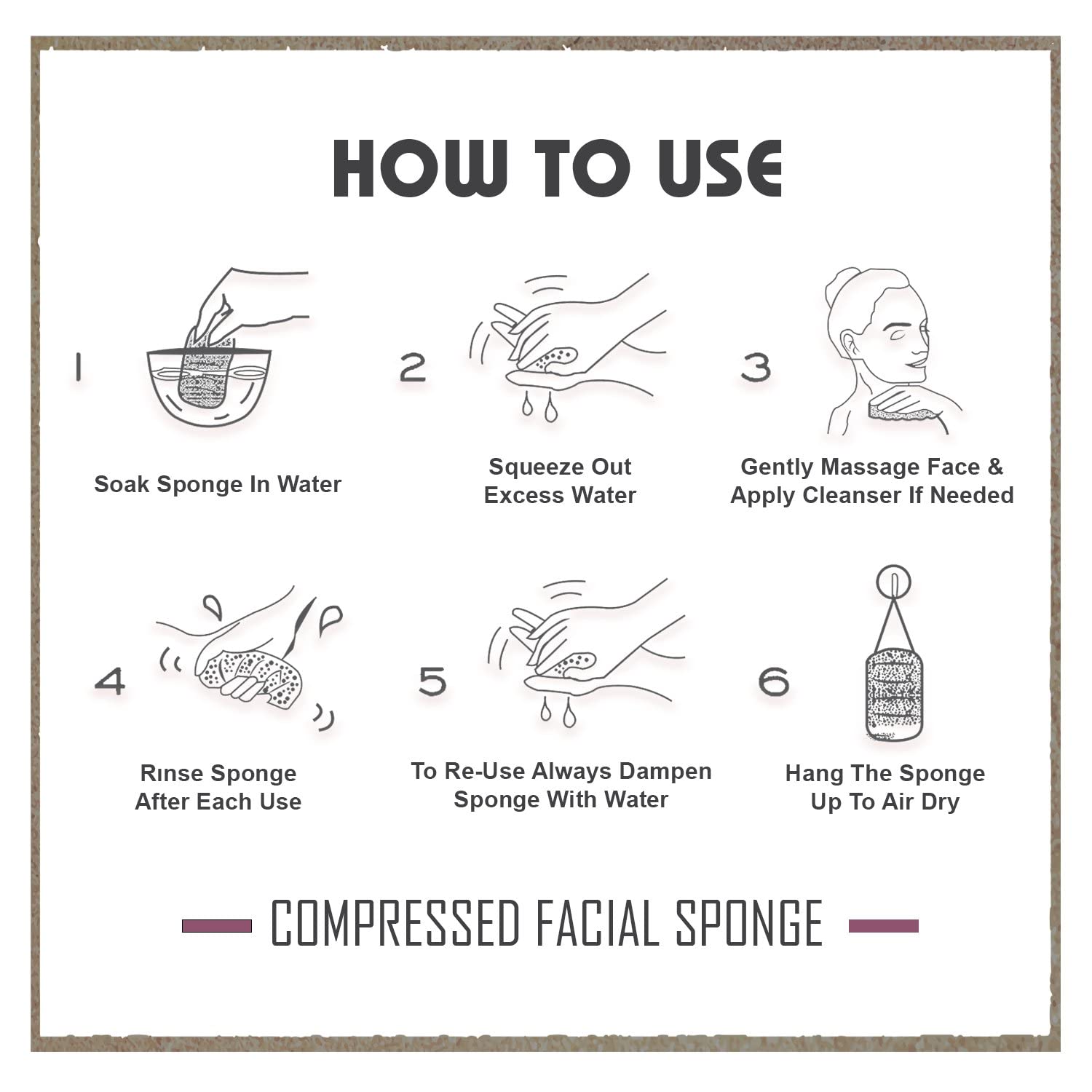 Compressed Facial Sponges