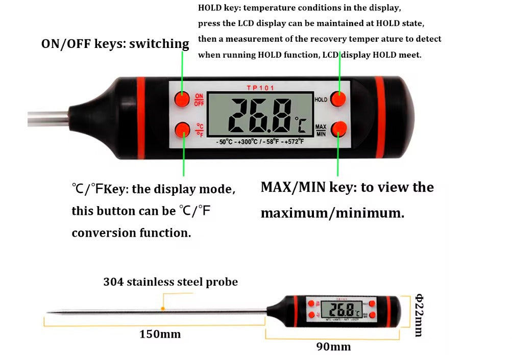 JOOWES Lab Master Pro Traceable Digital Food Thermometer