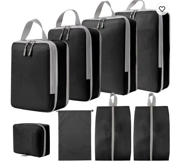 9pcs Compression Packing Cubes Set