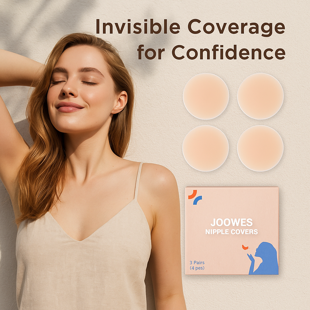 JOOWES Invisible Medical-Grade Silicone Nipple Covers – Reusable, Ultra-Thin Comfort